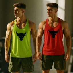 Pack of 2 Polyester Fabric Gym Vest (Pack of 2) Men Vest-image-13