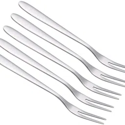 Portable Forks Tasting Cocktail Appetizer Forks Mini Party Travel (Silver) Stainless Steel Dessert Fork, Fruit Fork, Salad Fork Set-image-42