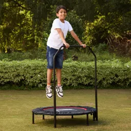 Trampoline for Kids - 36 Inch Foldable Trampoline with Handle Support Trampoline-image-22