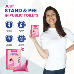 mildcares Reusable Stand and Pee with Cramp Relief Roll On 10ml Reusable Female Urination Device image 2