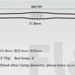 nsv 670 MM ALLOY MTB HANDLEBAR Bicycle Handle Grip image 3