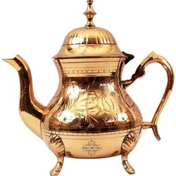 indianartvilla 0.65 L Brass Kettle Jug-picture-11