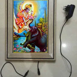 VISHNU WITH ELEPHENT FRAME 15.5 inch LED PHOTO FRAME-picture-31