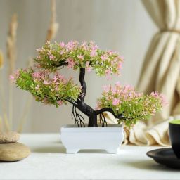 1 Pc Artificial Bonsai Tree with Designer Pot for Home Decoration Bonsai Artificial Plantwith Pot-image-42