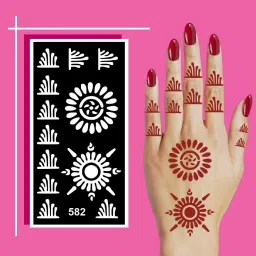 All-Inclusive Mehndi Stencil Sticker Set for Artistic and Decorative Use-13