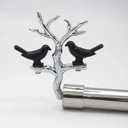 Bracket Stainless Steel Tree Bird Design Curtain Bracket with Center Supports Accessories (Code, bird wengy , Pair 1 ) 0 Shelf Bracket-28