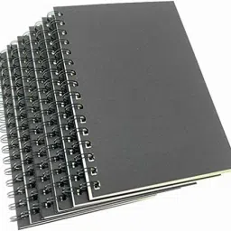 Spiral Notebook, College Ruled Thick Kraft Paper Hardcover Wirebound Notepad A5 Notebook Ruled 160 Pages-62