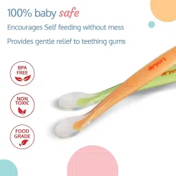 yash Soft tip Silicon Spoons for Baby Feeding ,First Stage Spoons for child- SILICON image 2