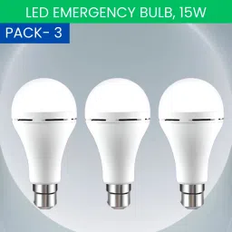15W Rechargeable Inverter LED Bulb with Upto 4H.Power Cut Lighting Pack of_3E251 4 hrs Bulb Emergency Light-image-71