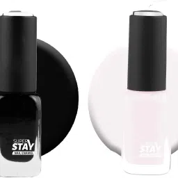 NAIL COMBO WITH BLACK AND WHITE MATTE LOOK FOR GIRLS-40