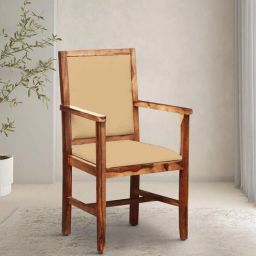 woodsworth from pepperfry Peshtigo Sheesham Wood Arm Chair In Rustic Teak Finish-picture-25