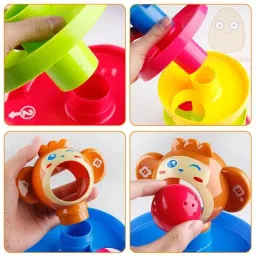 dorytoys new 5 layer tower run with swirling ramps and 3 puzzle rattle balls image 2