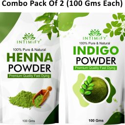 Henna And Indigo Powder For Black Hair | Natural Hair Dye | Combo Pack Of 2-image-74