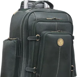Small Cabin Suitcase (18 inch) 2 Wheels - Rolling Backpack Wheeled Laptop Backpack for Travel, Trolley Luggage Suitcase - Green-image-16