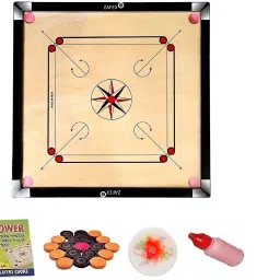 Carrom Board with Coins Striker and Boric Powder Combo Number Fourteen 81.28 cm Carrom Board-image-51