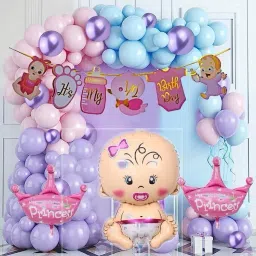 Solid Its My Half Birthday Decorations Set Balloon-image-68