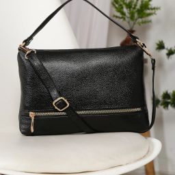 Teakwood Women Black Sling Bag Messenger Bag-picture-4