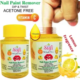 REMIUM QUALITY Dip & Twist Instant Nail Paint Remover With LEMON Fragrance: - Acetone Free, Enriched with Vitamin C or Vitamin E. ( PACK OF 2 )-16