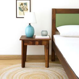 woodsworth from pepperfry Avilys Sheesham Wood Bedside Table In Provincial Teak Finish-picture-28