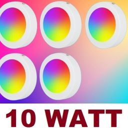 10W 7in1 Multicolour Surface Led (Red/Pink/Blue/Yellow/Violet/Green/White)Pack-5 Recessed Ceiling Light Ceiling Lamp-image-7