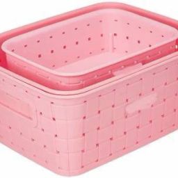 Plastic Fruit & Vegetables Kitchen Basket Set Of 3 Plastic Storage Basket-image-17