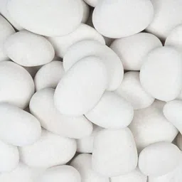 WHITE PEBBLE STONE Polished Oval Crystal Pebbles-image-71