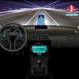 artistic gifts 3D Illusion Color Changing LED Tirupati Balaji Murti Car Dash Indicator Lamp image 3