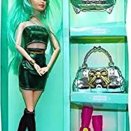 Fashion Charm Made to Move Doll With Movable Moving joints (Head, shoulders, Elbows, Hands, Thighs And Knees) with accesseary green-image-13