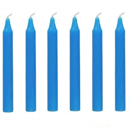 Pack of 10 Pcs 5 Inch 14mm PREMIUM Blue Taper Candles, Blue Spell Candles, Blue Stick Candles, Blue Household Candles (Pack of 10 Pcs) (5 Inch, 14mm) (Blue Colour) Candle-18