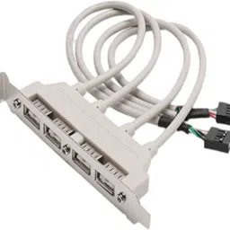 Paruht 4 Header Ports USB 2.0 to Motherboard 9 Pin Header Rear Panel Extension Adapter Lan Adapter-16