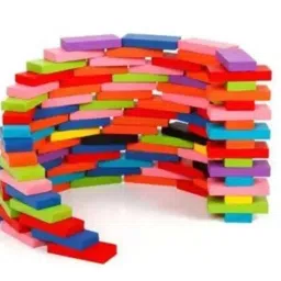 Dominoes Blocks Set, Early Educational Toy Building Indoor Game Toy-11