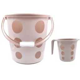 Beige 25 Ltr Polypropylene Bucket Set (Set of 2) by Regalo-picture-17