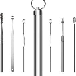 6 Pcs Ear Cleaning Tools with Aluminum Tube Ear Cleaning Tools-image-69