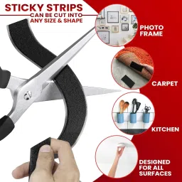 belanto Self-Adhesive Hook&Loop Tape,Mosquito net Mounting, Office use Tape (25M x 25mm) Stick-on Velcro image 4