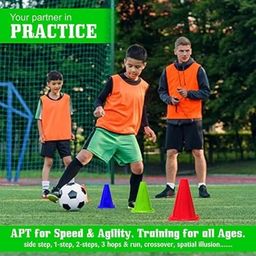 PVC Tube Built Agility 6 Inches Hurdles and Marker Cone for Field and Gym Training and Speed 6 PEC of Hurdles and 6 PEC of Cone image 5