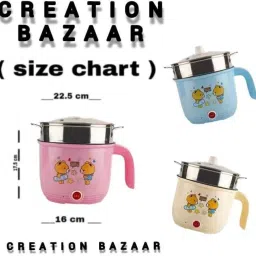 creation bazaar Non-Stick Multiperpse Rice Cooker Portable Multi-Function Cooking Hot Rice Cooker, Travel Cooker, Egg Cooker, Egg Boiler image 3
