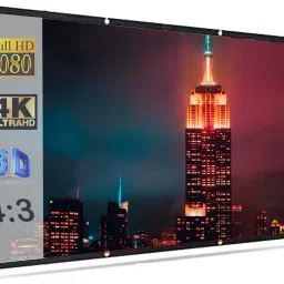 royality Projector Screen Eyelet Foldable Projector Screen 4:3 Aspect Ratio 6 Ft (W) x 4 Ft (H) Design 10 Projector Screen (Width 184 cm x 123 cm Height)-19
