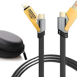 BUFONA 65W Charging Cable & Data Sync,Flat Braided Charger Cord with Type C 4in1 Cable Charging Pad-picture-27