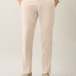 arrow Men Regular Fit Beige Polyester Trousers-picture-12