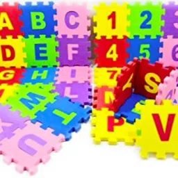 vida VIDA36 Pieces Puzzle Foam Mat for Kids Interlocking Alphabet and Number image 3