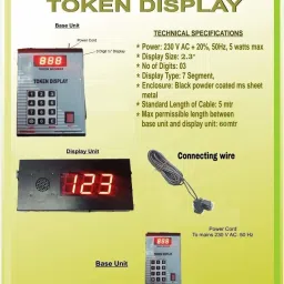 swaggers Token Display System With Next Key,Repeat Key and Voice calling Display Unit swtd52 Indoor PA System image 5