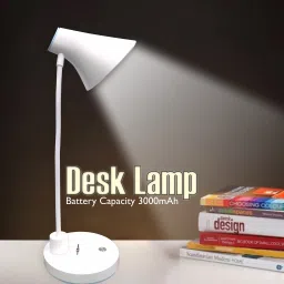 Rocklight Touch On/Off Switch LED Desk Lamp (White) Study Lamp-1