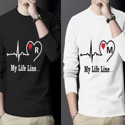 Pack of 2 Men Printed Round Neck Polyester Black, White T-Shirt-image-68