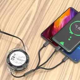 G2L HOT SALE 3 in 1 fast Charging Type-C Micro Phone Smart Charge 3 Port Data Cable Charging Pad-picture-0
