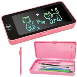2-in-1 LCD Writing Tablet & Pencil Case Drawing Pen Easy Writing Eye Protection-18