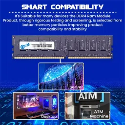 EVM Desktop RAM DDR4 8 GB PC DDR4 (8GB DDR4 Desktop RAM 2400MHz Long-DIMM) image 4