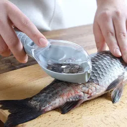 Fish Scale Scraper Sawtooth Descaler Cleaner Brush Shaver Remover Knife Peeler Fish Scaler-image-62