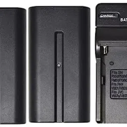 Axcess Battery for Sony NP-F980 Battery (2 Pack) + 1 Charger NP F970, NP F980, NP F570 Camera Battery Charger-10