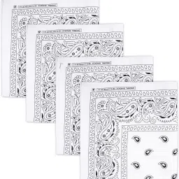 HOMESTIC Cotton Carry Women'sHandkerchief|Ladies Rumal|4 Piece Set|Extra Large|White ["White"] Handkerchief-image-24