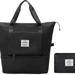 120 L Gym Duffel Bag - Folding Travel Bags Waterproof Travel Luggage Bags for Women Large Capacity - Black-image-62